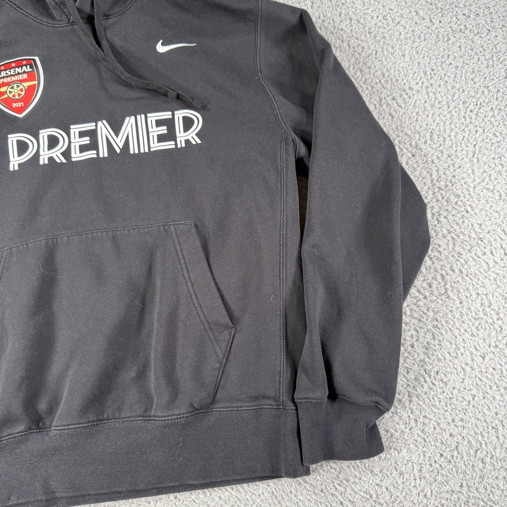 Arsenal Hoodie Mens Medium Black Soccer Pullover Nike 2021 Football Sweatshirt‎ - Picture 5 of 15